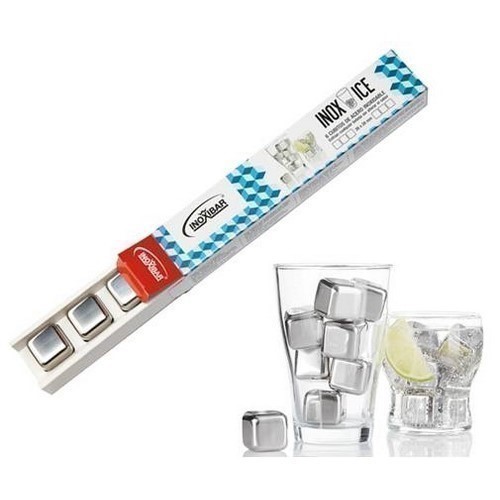 SET 6 CUBITOS HIELO ACERO INOXIBAR